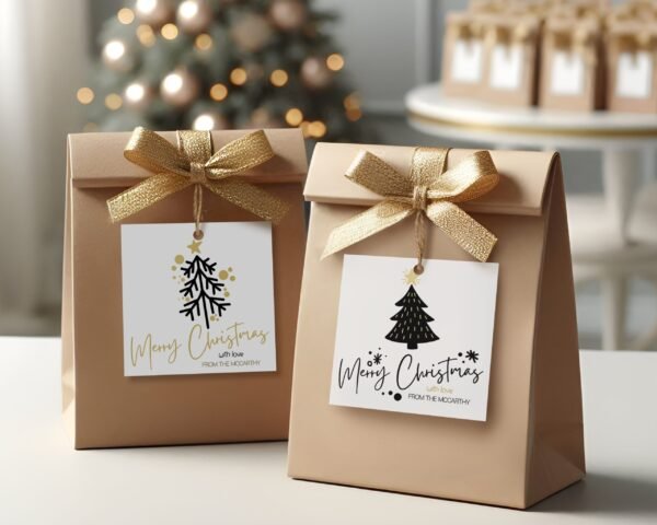 Printable Christmas gift tags | Canva editable | Template #022