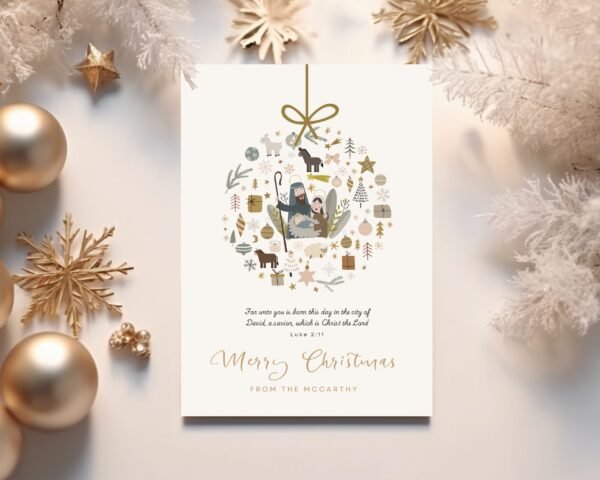 Christmas card | Canva editable | Template #028