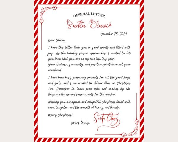 Santa Claus letter | Canva editable | Template #029 - Image 3