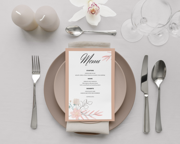 Printable pastel Menu | Canva editable | Template #003 - Image 2